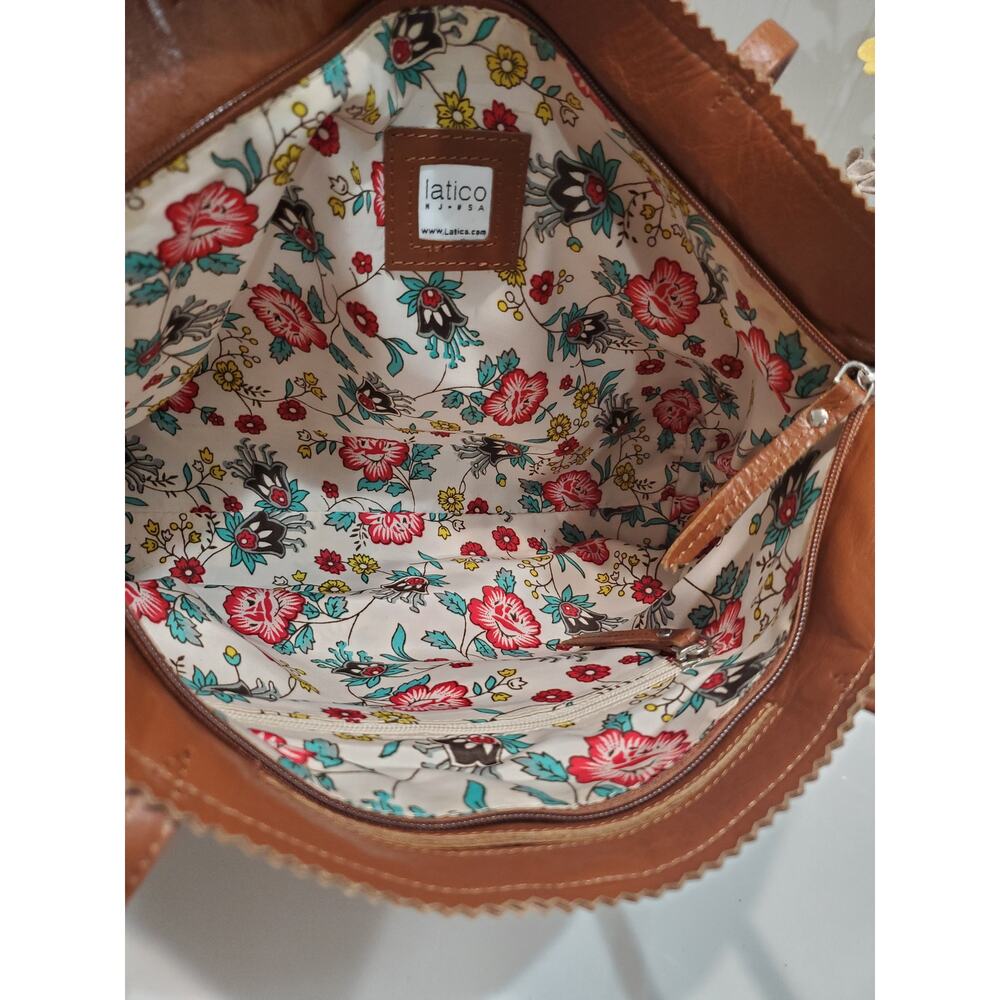 Latico Lether Cognac Brown Slouchy Tote - Picture 6 of 7
